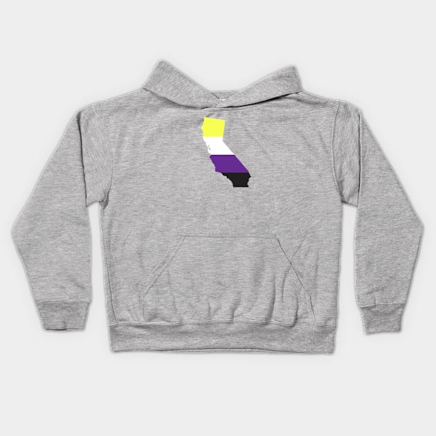 California Non-Binary Pride Kids Hoodie by littleSamantics